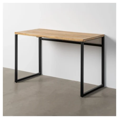escritorio de madera y metal