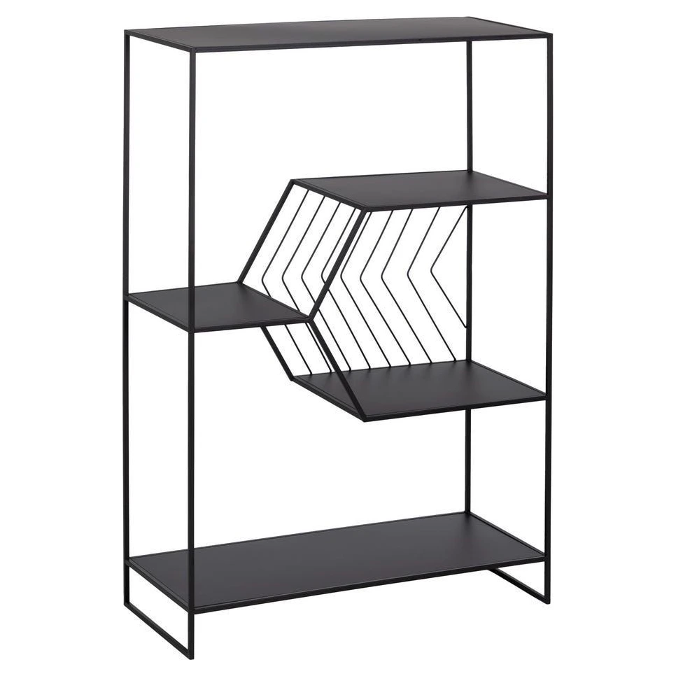 estanteria de metal negro