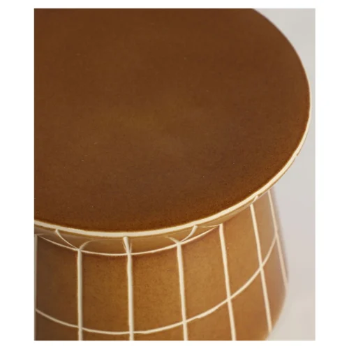 mesa auxiliar ceramica marron
