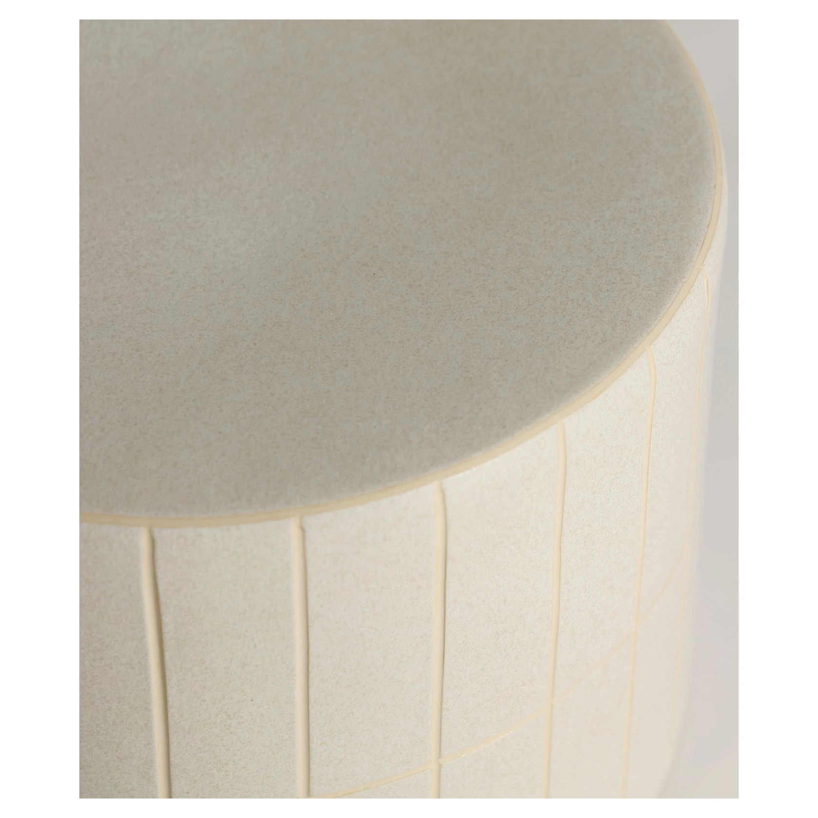 mesa auxiliar ceramica beige
