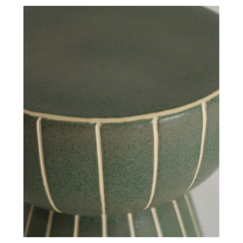 mesa auxiliar verde ceramica