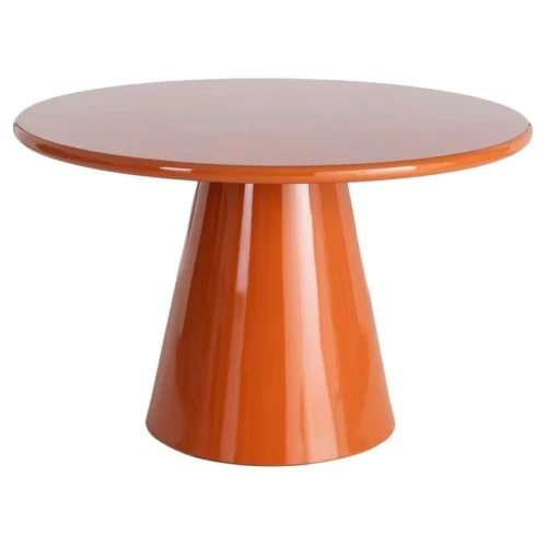 mesa comedor redonda naranja