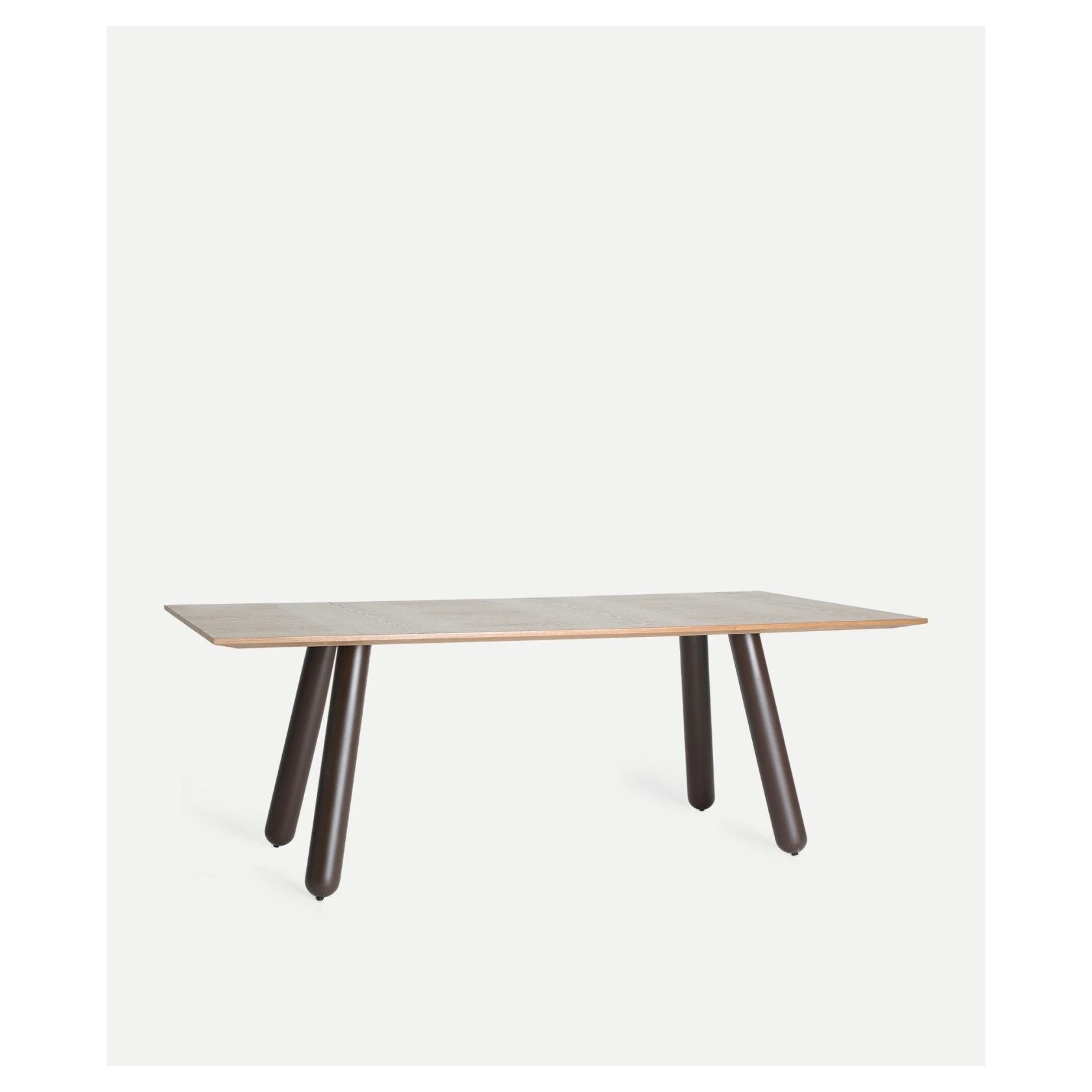 mesa comedor madera patas oscuras