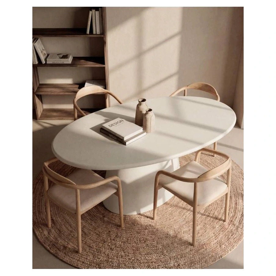 Gala-Mesa de comedor ovalada de