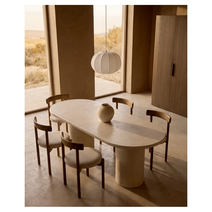 Duna -Mesa de comedor ovalada