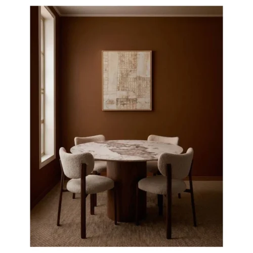 Mesa de comedor redonda con