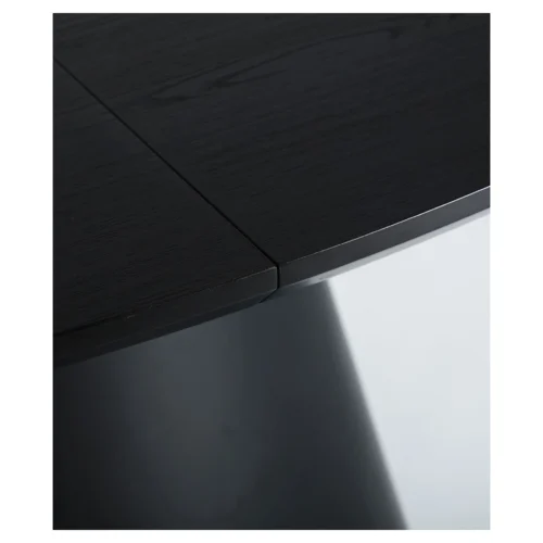 mesa comedor redonda extensible negra