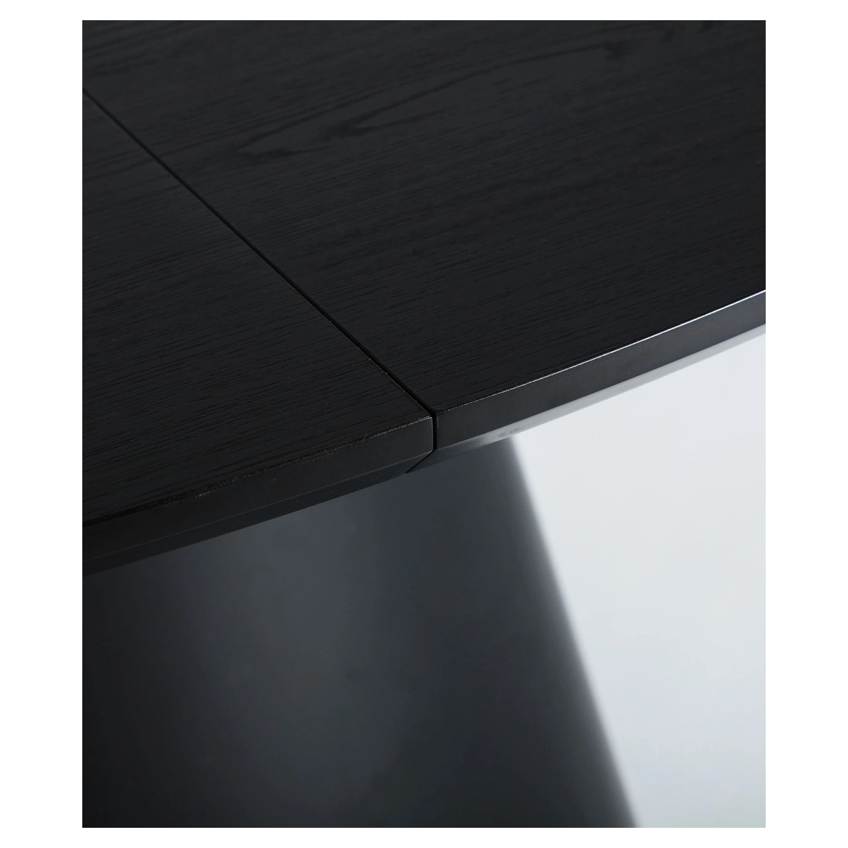 mesa comedor redonda extensible negra