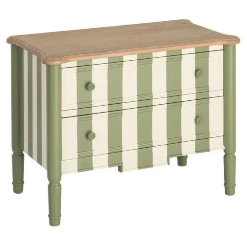 mueble auxiliar a rayas verdes