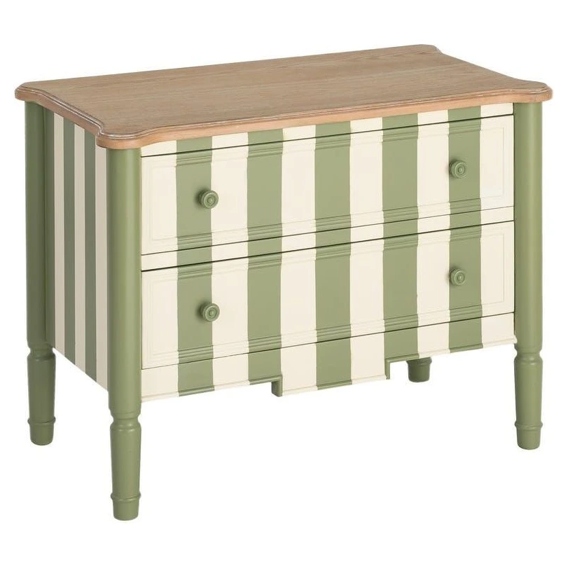 mueble auxiliar a rayas verdes
