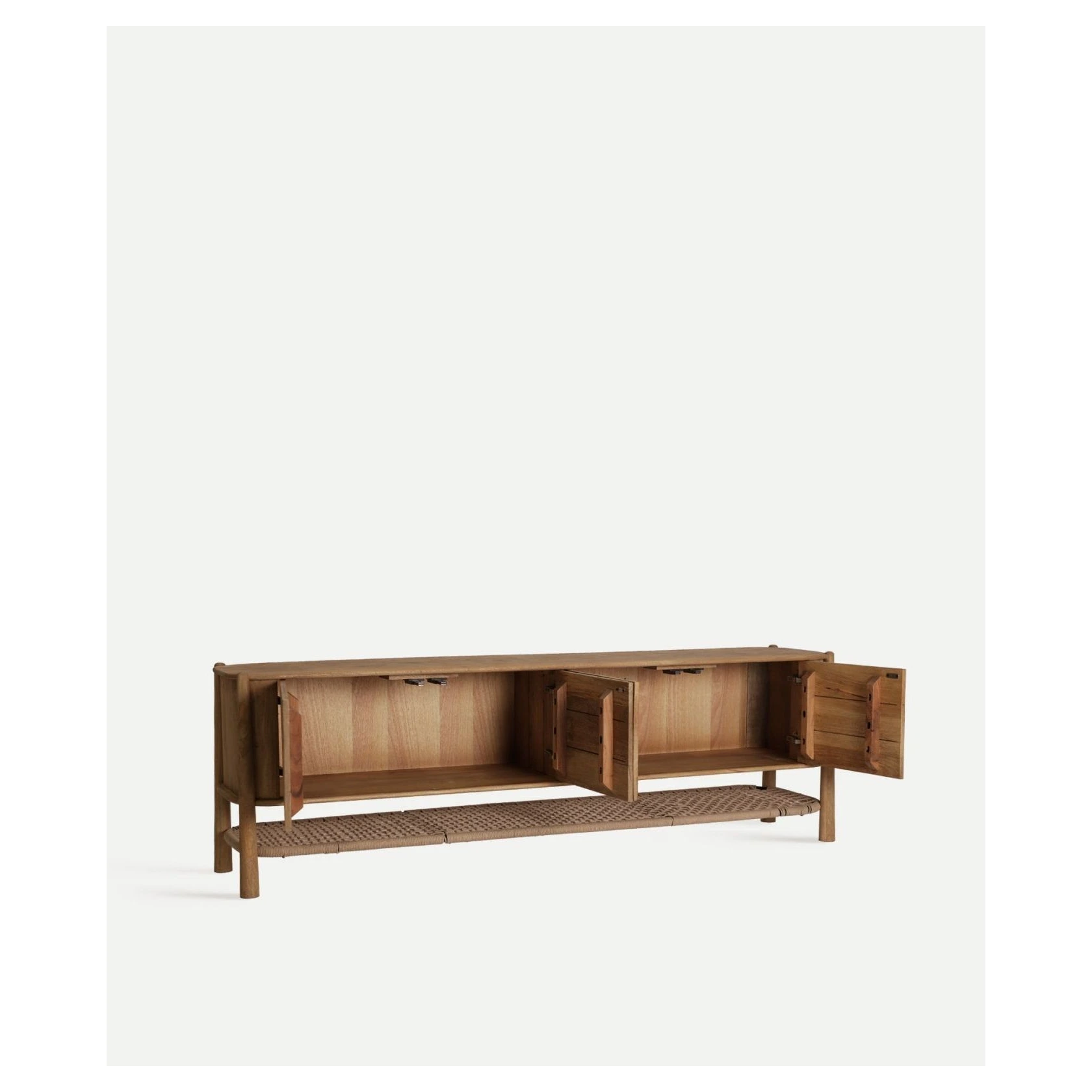 mueble tv madera con estante
