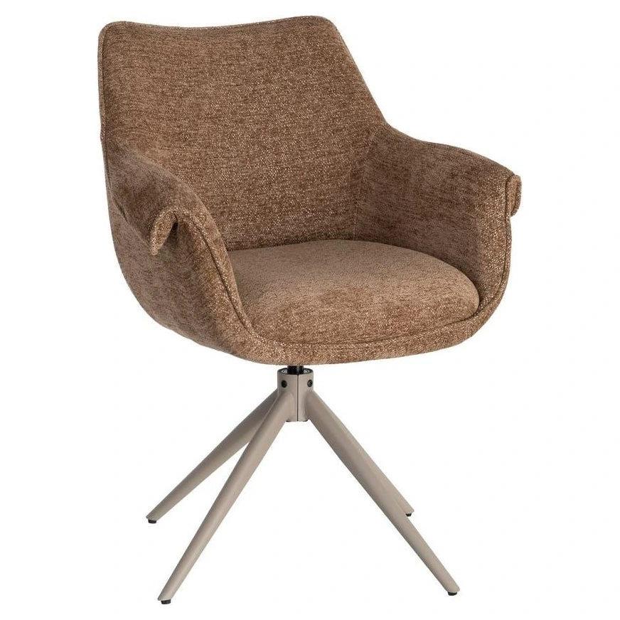 silla giratoria tapizada con brazos