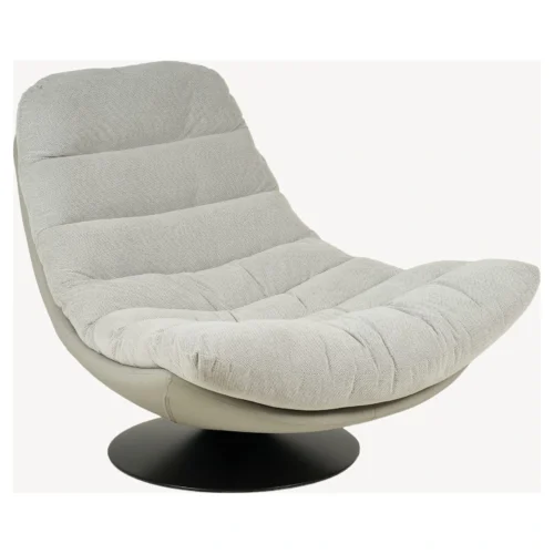 sillon giratorio tapizado gris