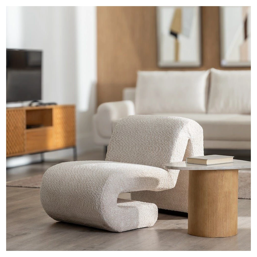 sillon beige de borreguito