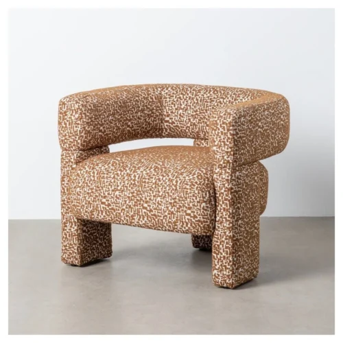 sillón tapizado diseño curvo