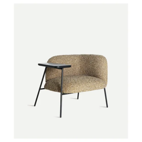 sillon tapizado con mesa auxiliar