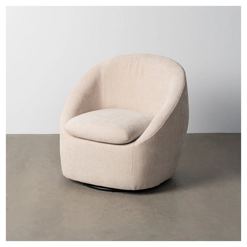 sillon giratorio beige