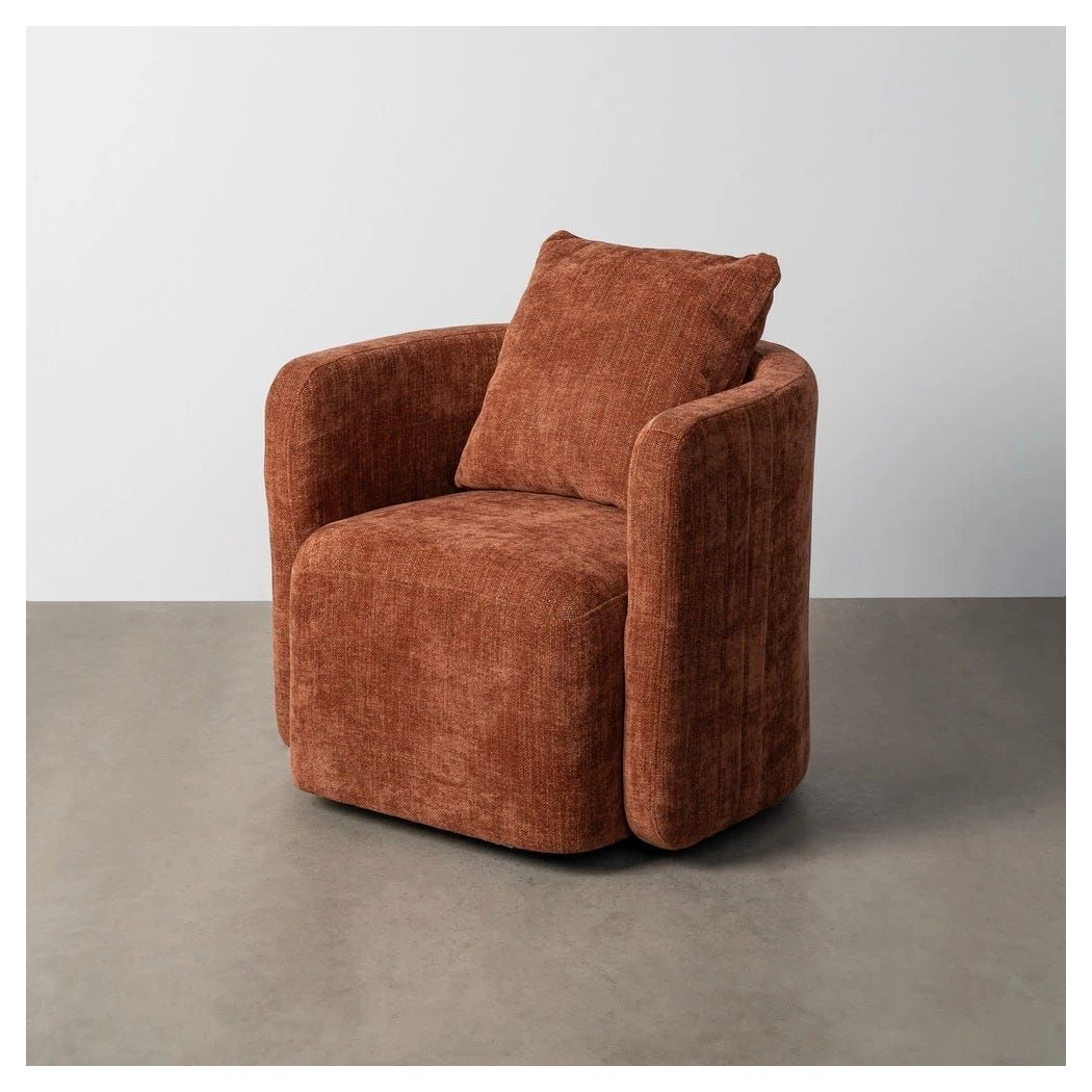 sillon giratorio color teja