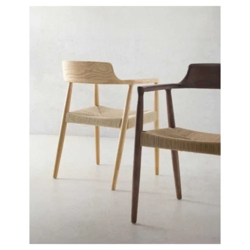 sillon madera toon nogal trenzado