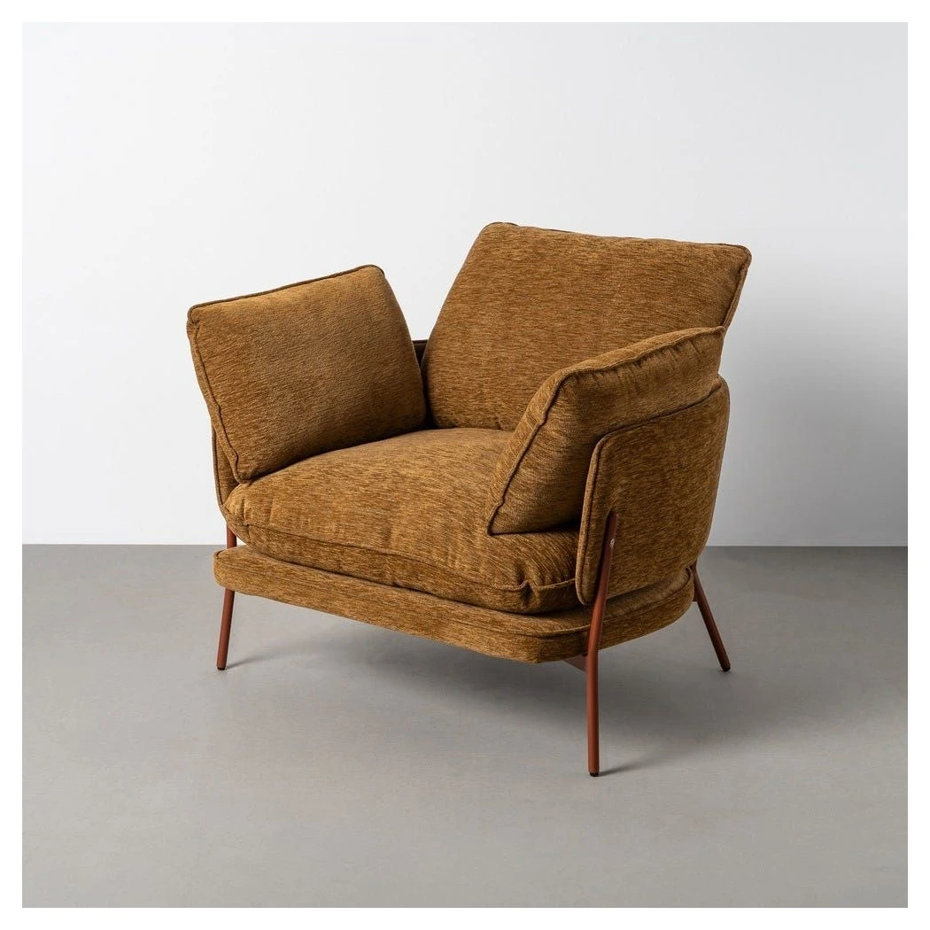 sillon tapizado marron claro
