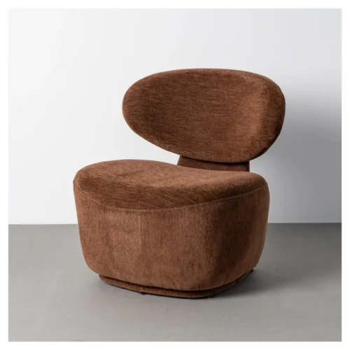 sillon tapizado marron chocolate