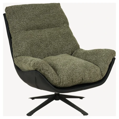 sillon giratorio tapizado verde
