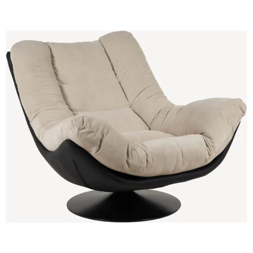 sillon giratorio tapizado gris