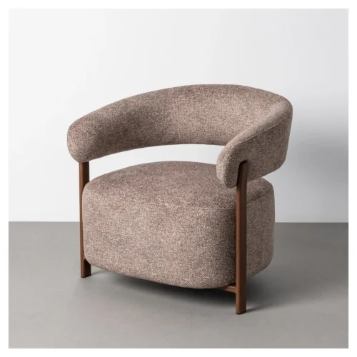 sillón tapizado gris