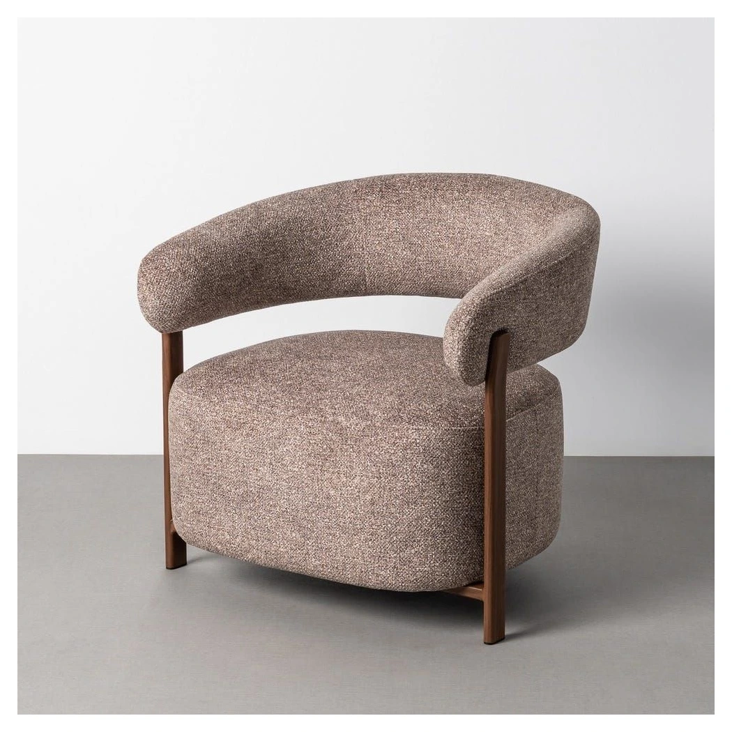sillón tapizado gris