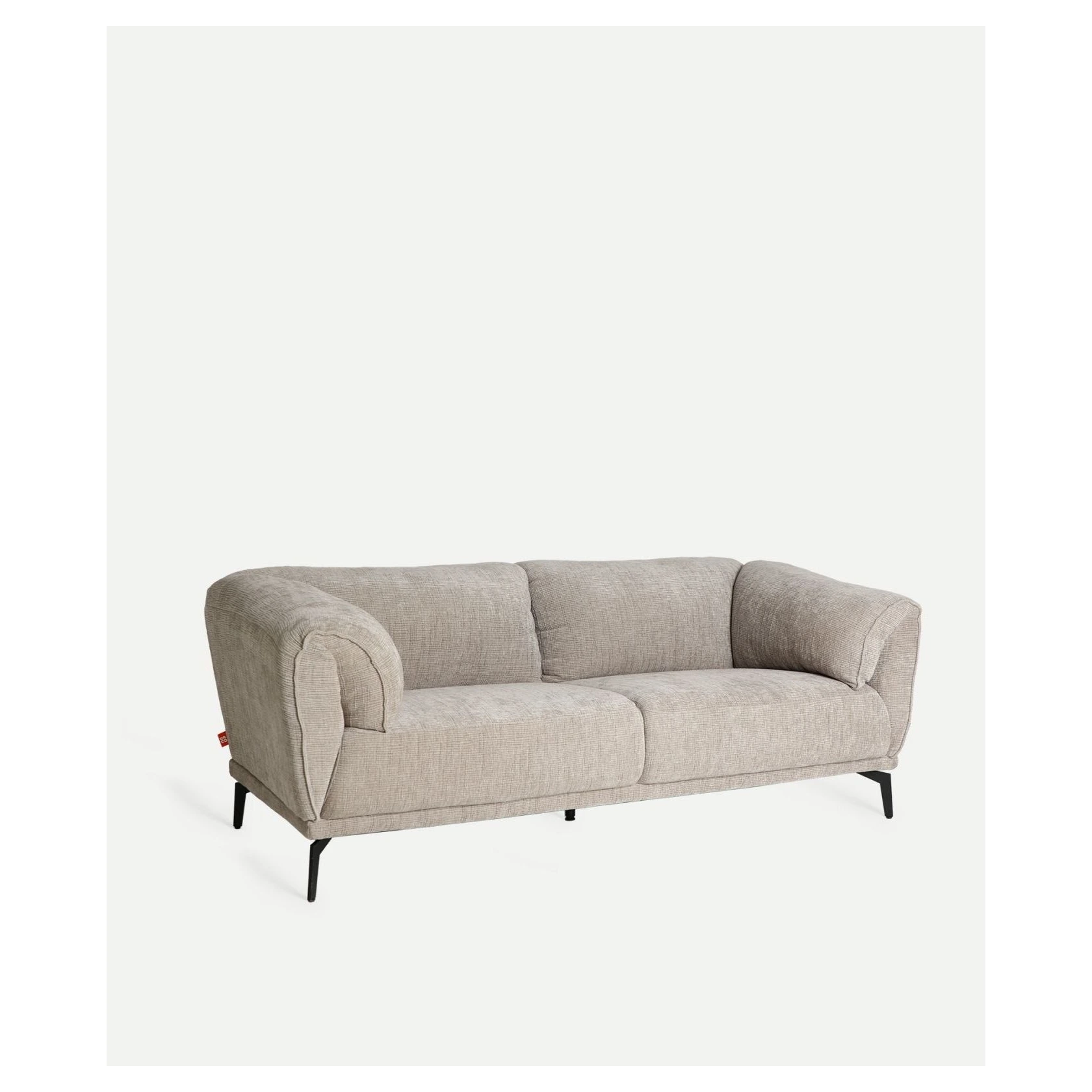 sofa tapizado beige dos plazas