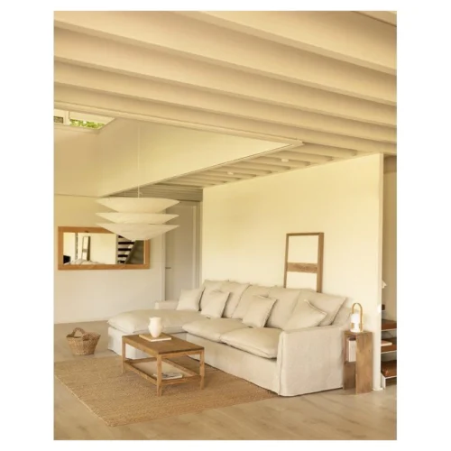 sofa chaise longue desenfundable beige