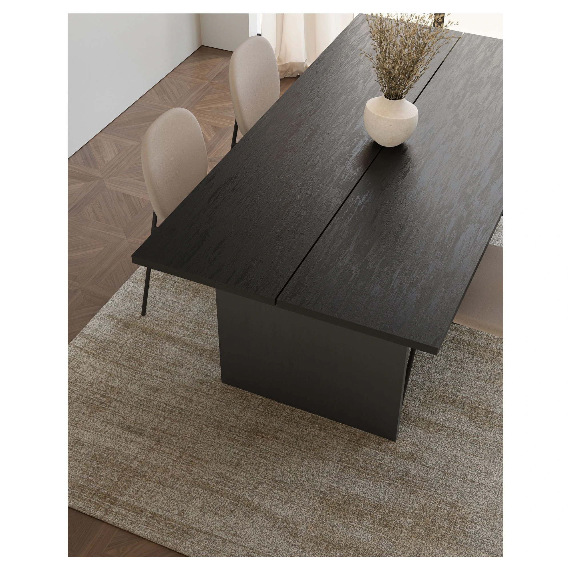 mesa comedor rectangular negra