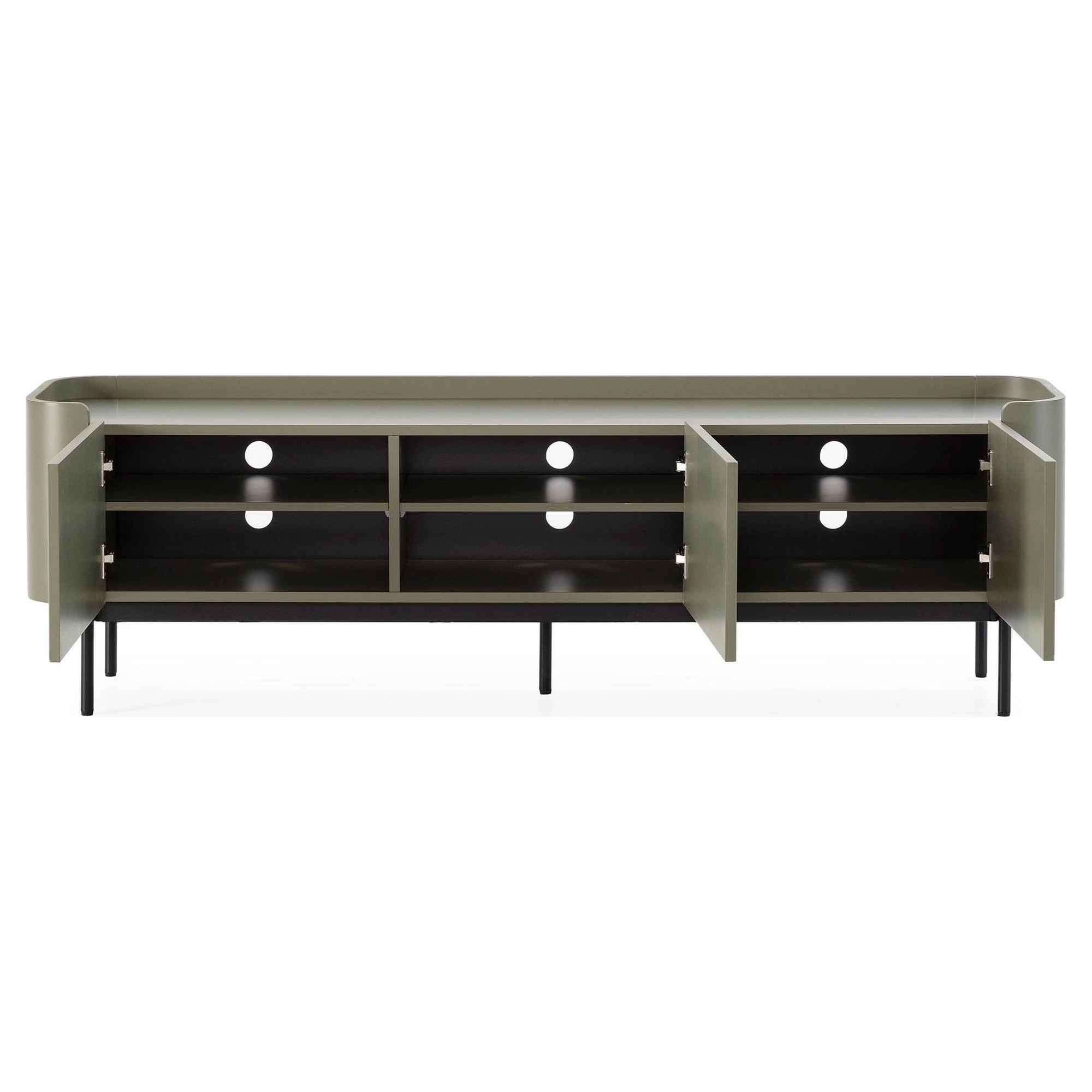 mueble tv verde acanalado willa