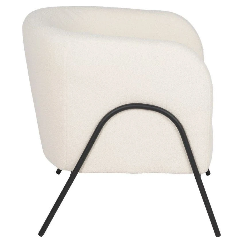 sillon borreguito blanco patas metal