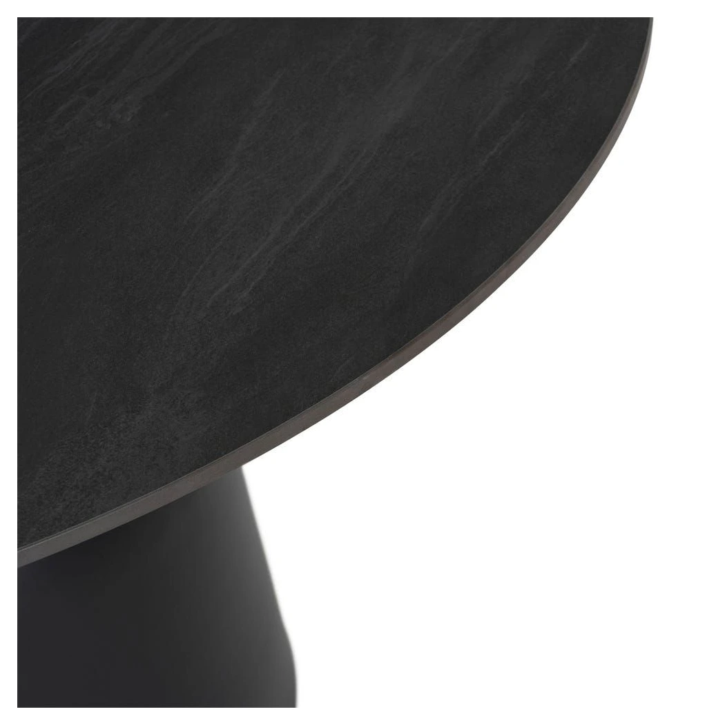 MESA COMEDOR NEGRO PIEDRA SINTERIZADA