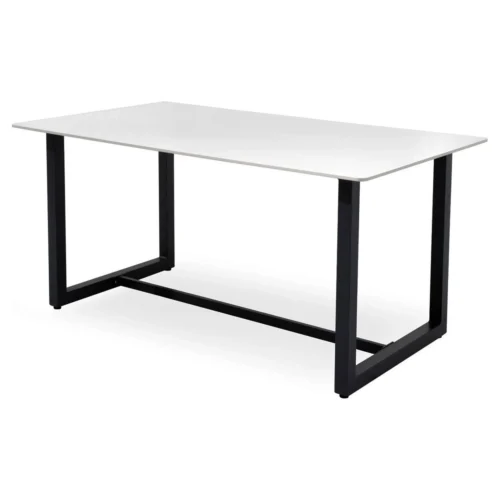 mesa exterior fija porcelanica negra