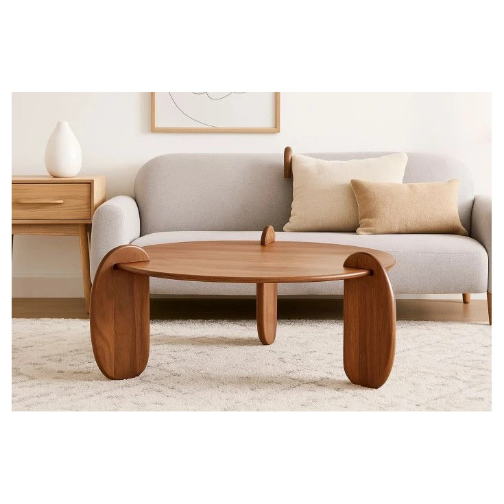 mesa centro madera mango marron