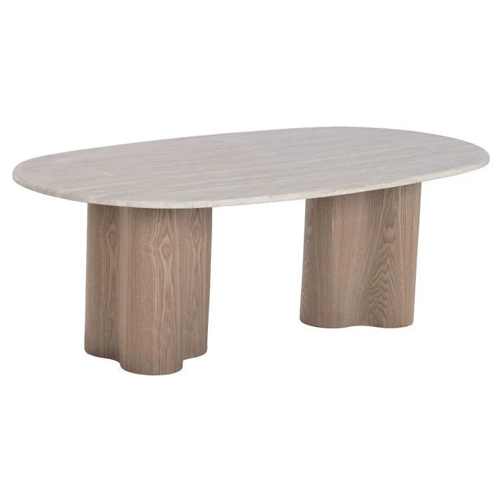 mesa de centro granito madera