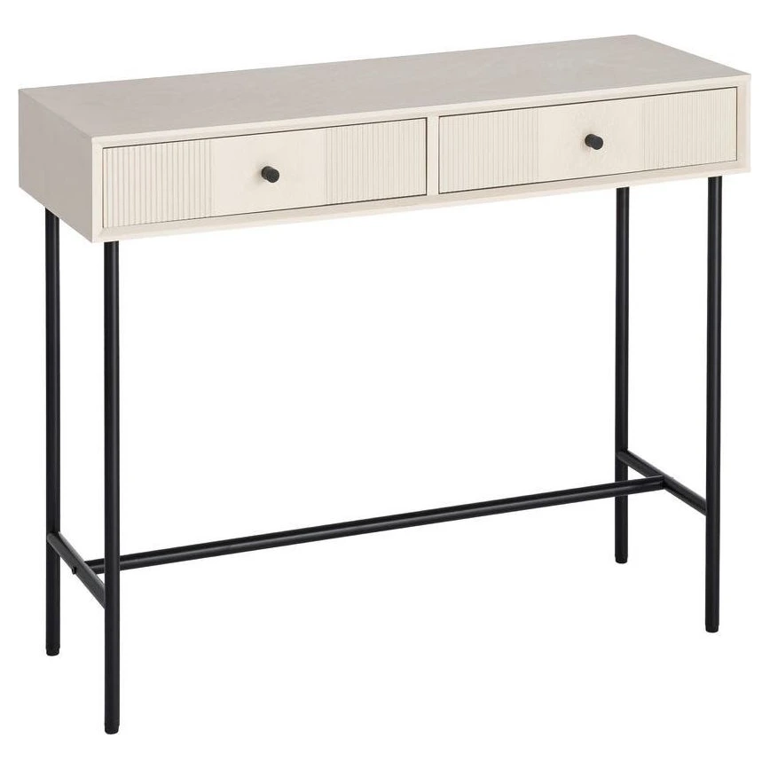 consola recibidor crema