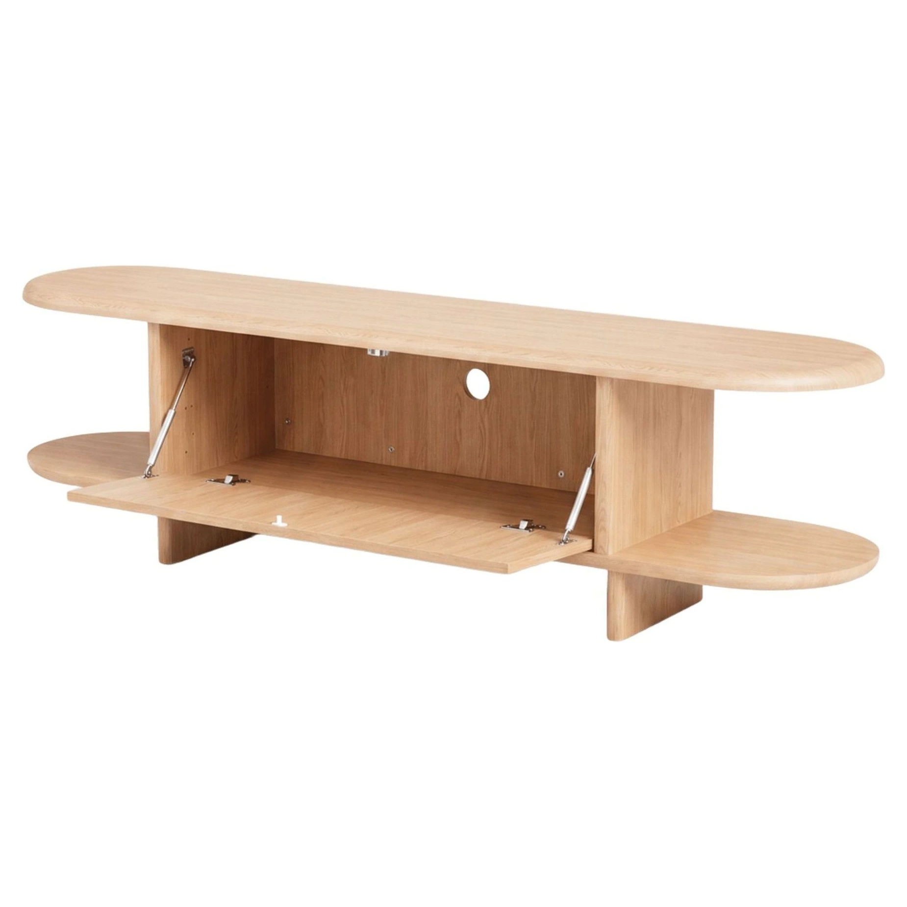 mueble tv bordes redondeados
