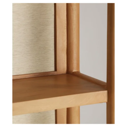 librería de madera natural