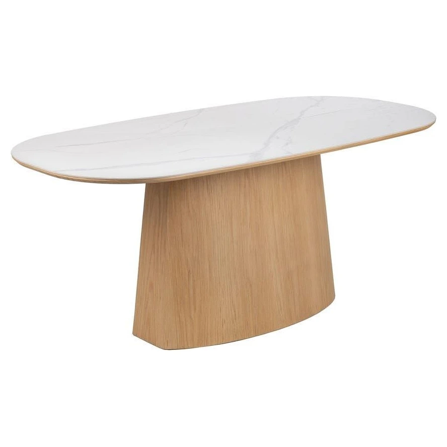 mesa comedor ovalada ceramica