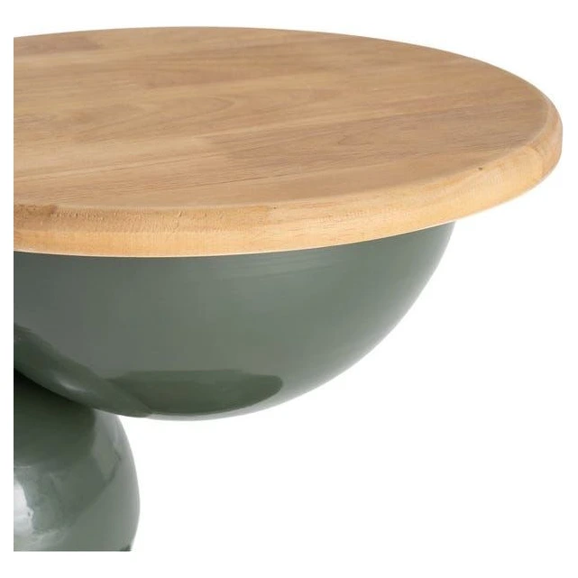 mesita auxiliar verde metal
