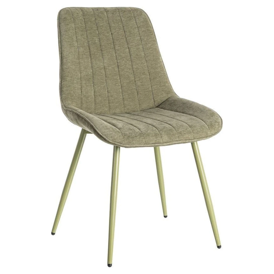 silla tapizada verde