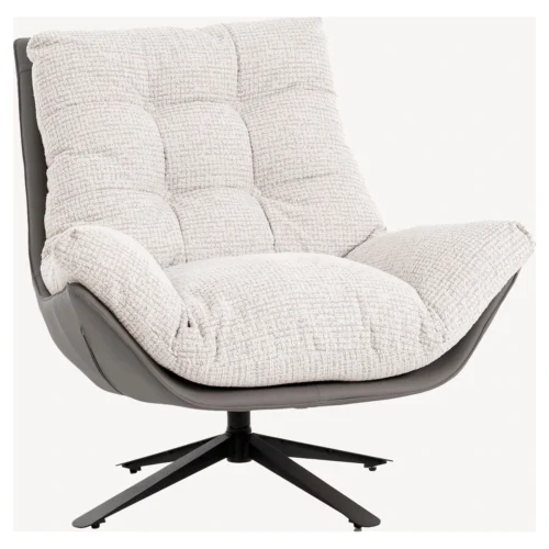sillon giratorio gris claro