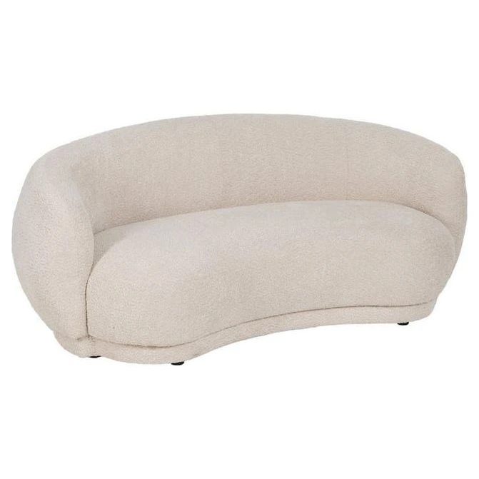 sofa curvo tapizado beige