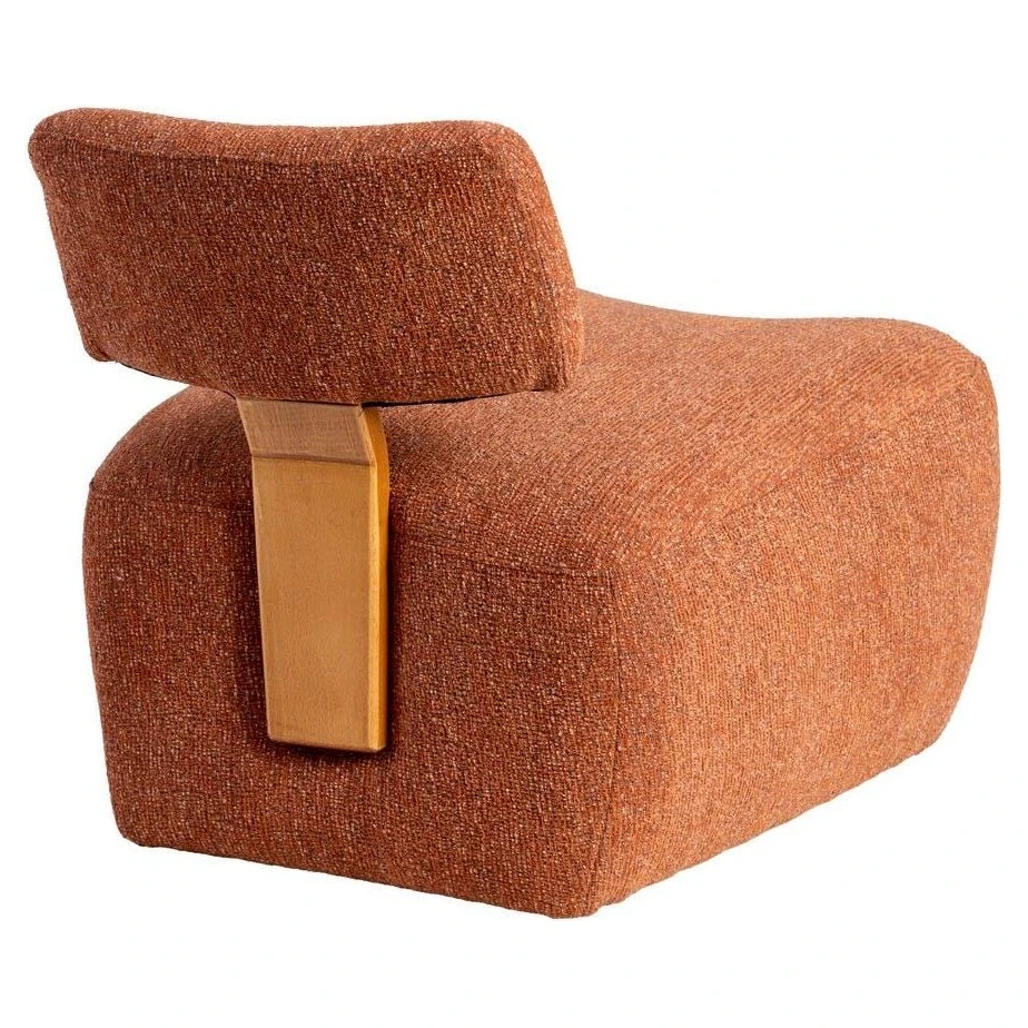 sillón tapizado teja jaspeado