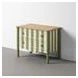 comoda rayas verde y crema