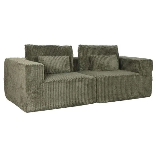 sofa pana verde