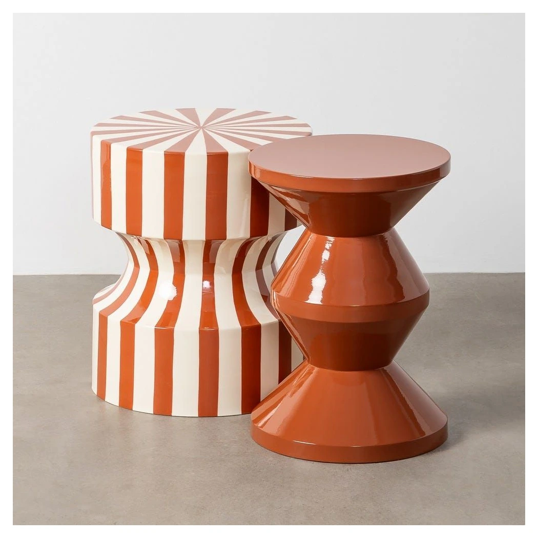 mesa auxiliar terracota metal